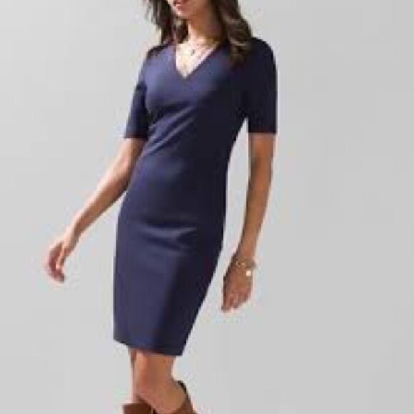 WHBM Aurora Navy Dress - Picture 2 of 4